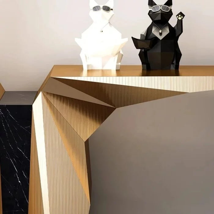 Italian-Inspired Light Luxury Console Table – Rectangular Designer Hallway Table for Elegant Interiors