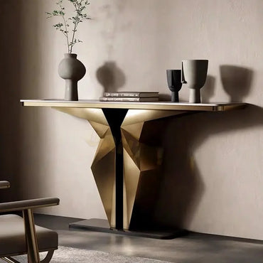 Italian-Inspired Light Luxury Console Table – Rectangular Designer Hallway Table for Elegant Interiors