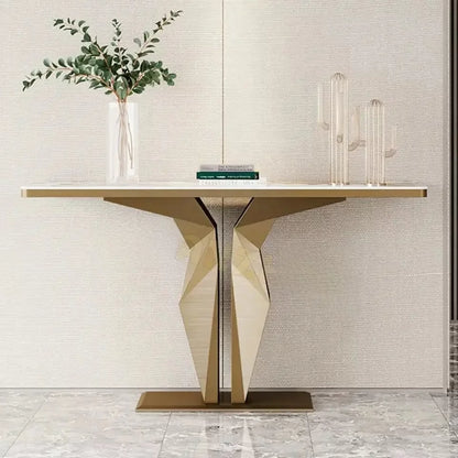 Italian-Inspired Light Luxury Console Table – Rectangular Designer Hallway Table for Elegant Interiors