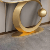 Modanio Contemporary Half Moon Console Table – Stylish Accent and Sofa Table
