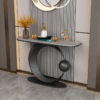 Modanio Contemporary Half Moon Console Table – Stylish Accent and Sofa Table
