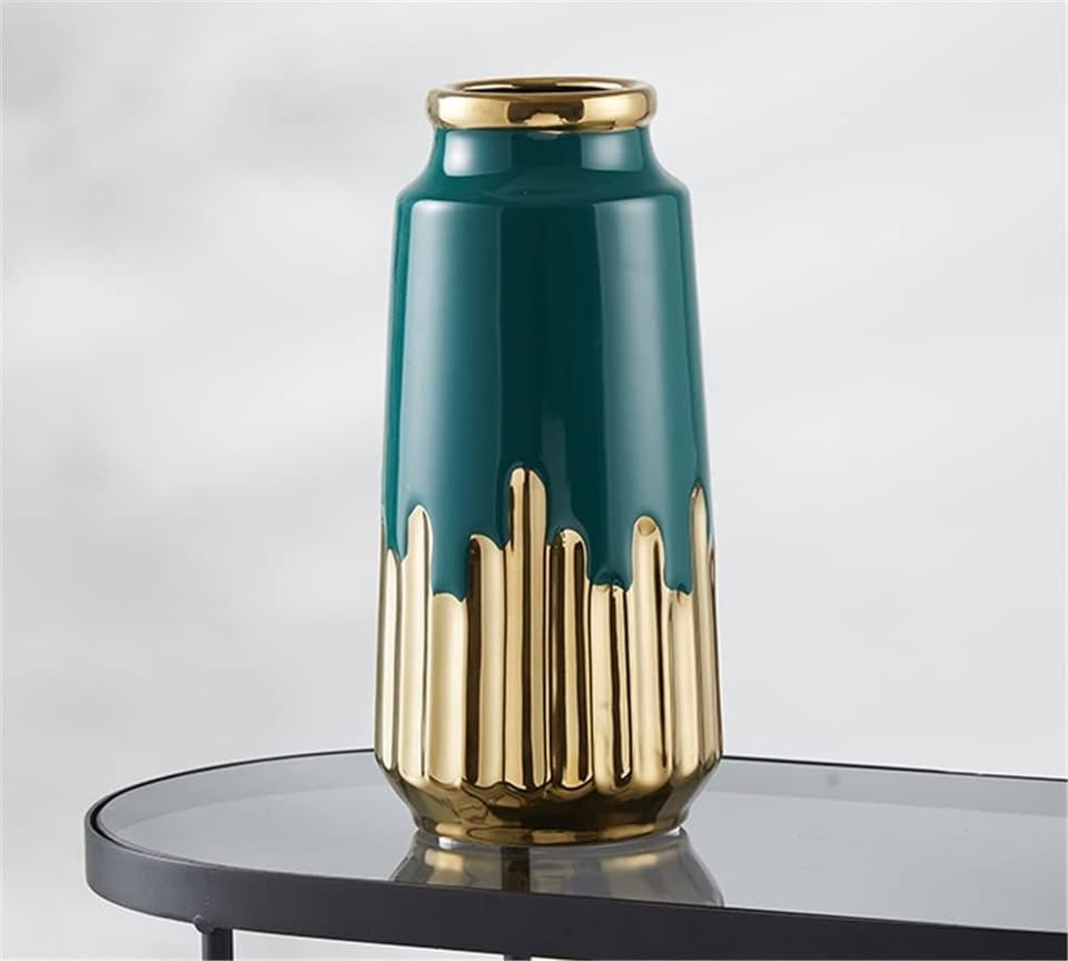 Brand New Gold-Plated Ceramic Vase Dining Table Decoration TV Cabinet Flower Vase