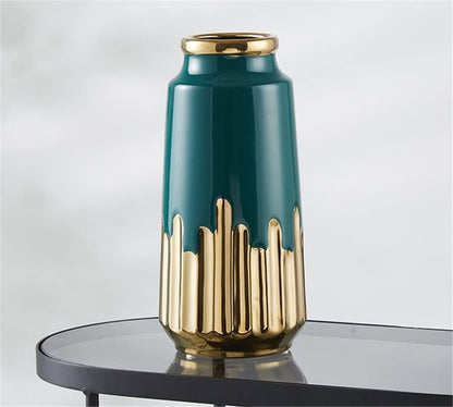Brand New Gold-Plated Ceramic Vase Dining Table Decoration TV Cabinet Flower Vase