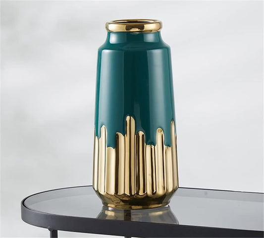 Brand New Gold-Plated Ceramic Vase Dining Table Decoration TV Cabinet Flower Vase
