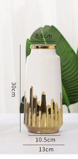 Brand New Gold-Plated Ceramic Vase Dining Table Decoration TV Cabinet Flower Vase