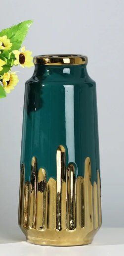 Brand New Gold-Plated Ceramic Vase Dining Table Decoration TV Cabinet Flower Vase