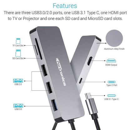 7 in 1 USB 3.1 Type-C hub with 4K HDMI
