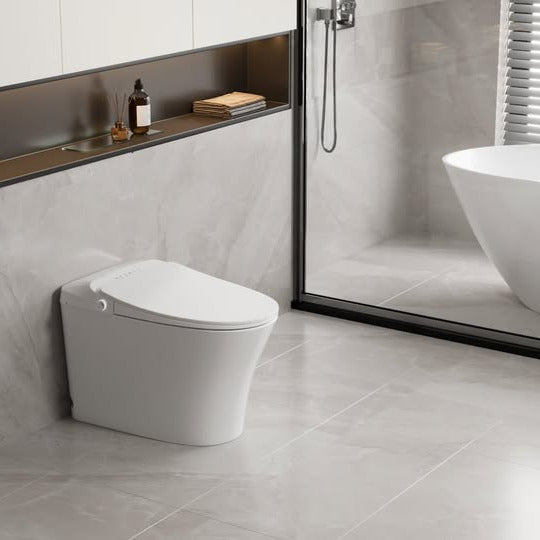 Smart Toilet, with Warm Water Dual Auto with Remote Flush with Australian Watermark