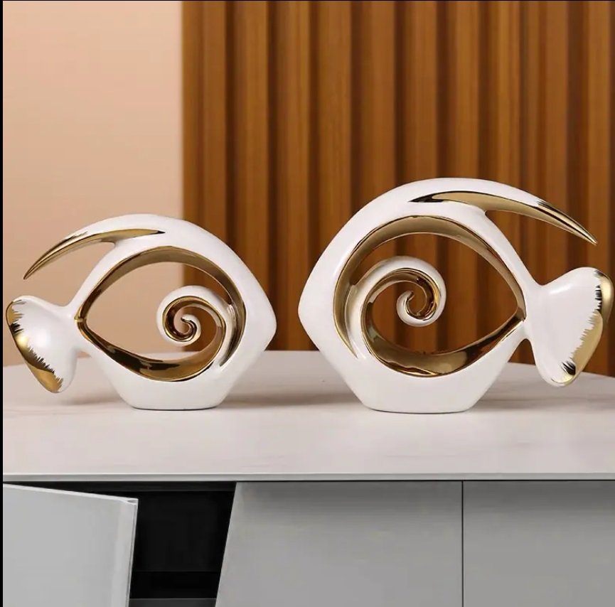 Modern Fish Couple Ceramic Home Decoration