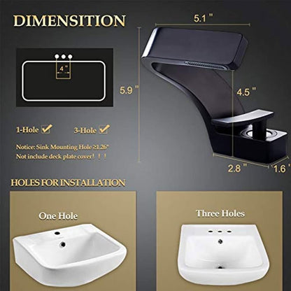 Modern Bathroom Mixer Faucet with Single Handle