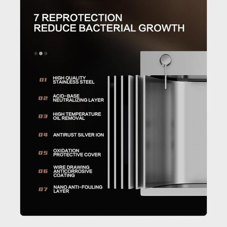 Modern Kitchen Sink Stainless Steel Sink Pull-Out Faucet with Cup Washer and Water Dispenser