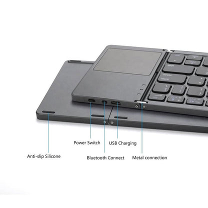 Wireless Bluetooth foldable Keyboard with Touchpad