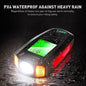Bicycle Lights with Speedometer Odometer USB Rechargeable Headlight Loud Bell, 5 Lighting Modes
