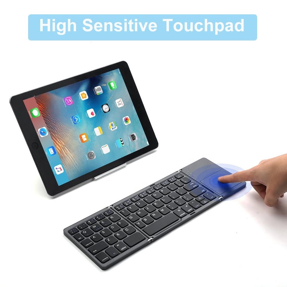 Wireless Bluetooth foldable Keyboard with Touchpad