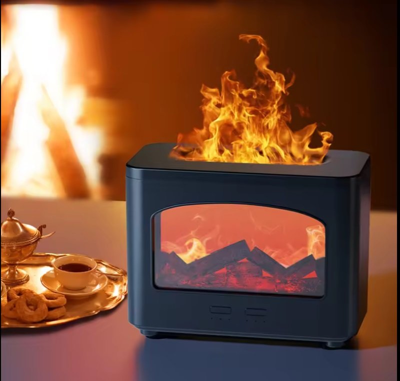 Simulated Fireplace Air Humidifier Portable Aroma Diffuser Air Purification