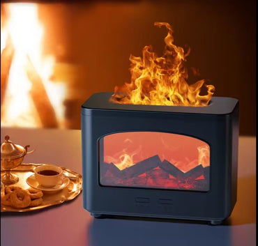 Simulated Fireplace Air Humidifier Portable Aroma Diffuser Air Purification