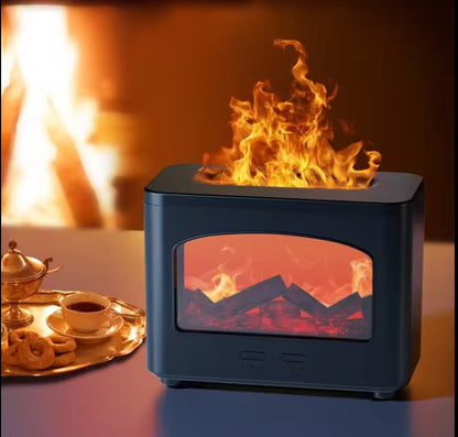Simulated Fireplace Air Humidifier Portable Aroma Diffuser Air Purification