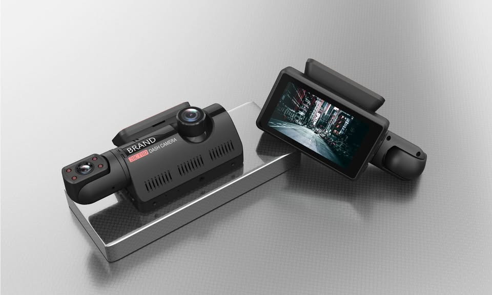 Dual lens Dashcam with 3' Display
