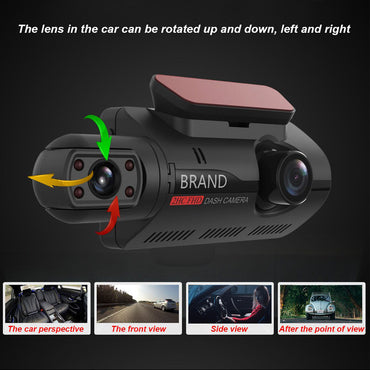 Dual lens Dashcam with 3' Display