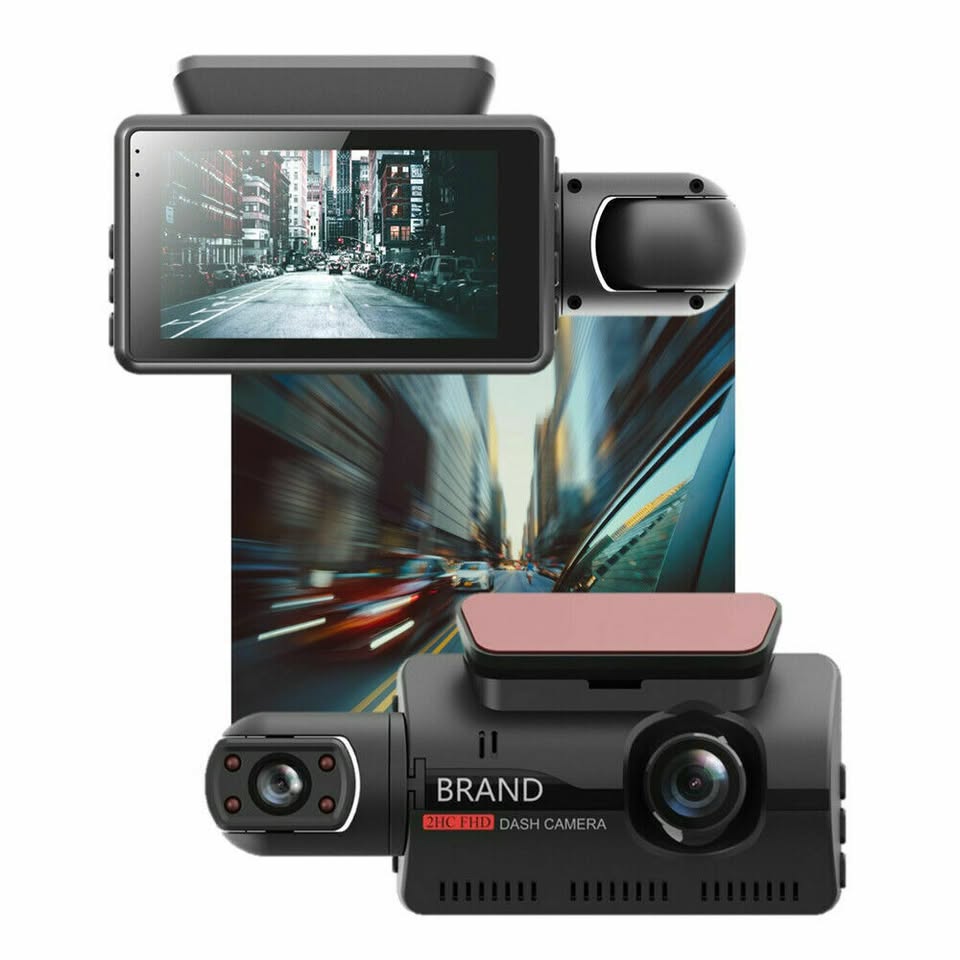 Dual lens Dashcam with 3' Display