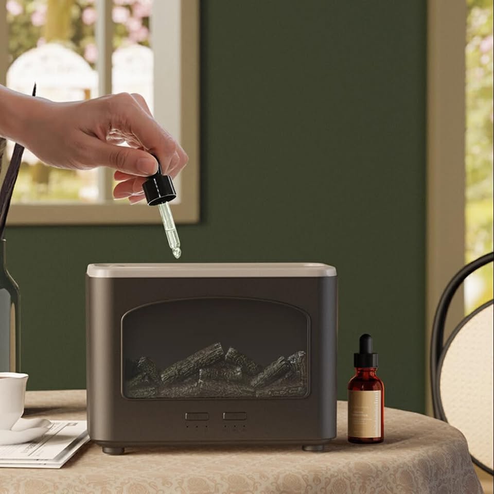 Simulated Fireplace Air Humidifier Portable Aroma Diffuser Air Purification