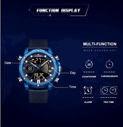 Brand New Mens Sports Chronograph with Dual Time
