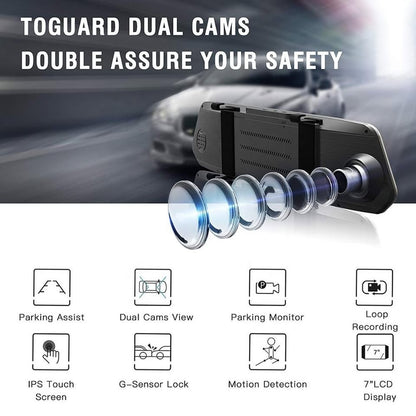 Reverse Camera 7" HD Touch Screen Camera with Dual Lens
