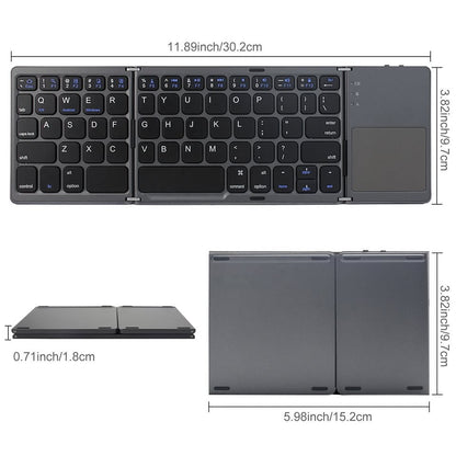 Wireless Bluetooth foldable Keyboard with Touchpad