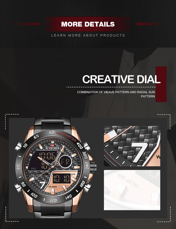 Brand New Mens Sport Watch Analog And Digital