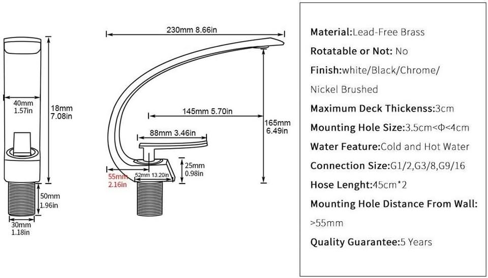 Brass Mixer Faucet Tap for Bathroom Sink