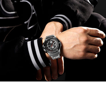 Brand New Stainless Steel Watch with Chronograph and Waterproof
