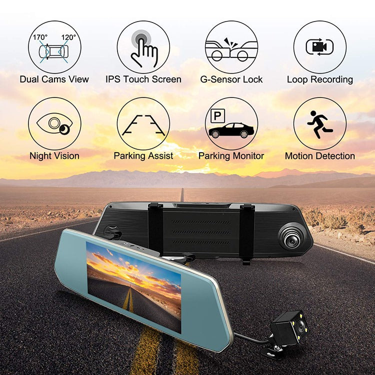 Brand New 7" HD Touch Screen Reverse Camera with Dual Lens and Touch screen
