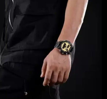 Luxury Stainless Steel Men's Multi-Function Digital Watch