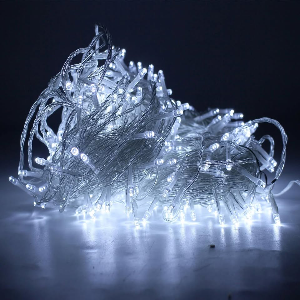 Decorative Cool White LED Fairy String Lights for Christmas, Party -30Mtrs