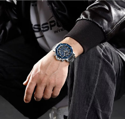 Branded Mens Watch Stainless Steel and Waterproof