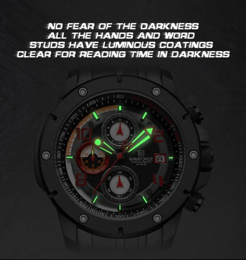 Brand New Stainless Steel Watch with Chronograph and Waterproof