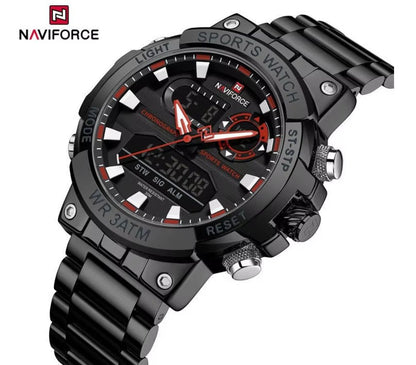 Luxury Stainless Steel Men's Multi-Function Digital Watch