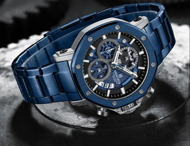 Branded Mens Watch Stainless Steel and Waterproof