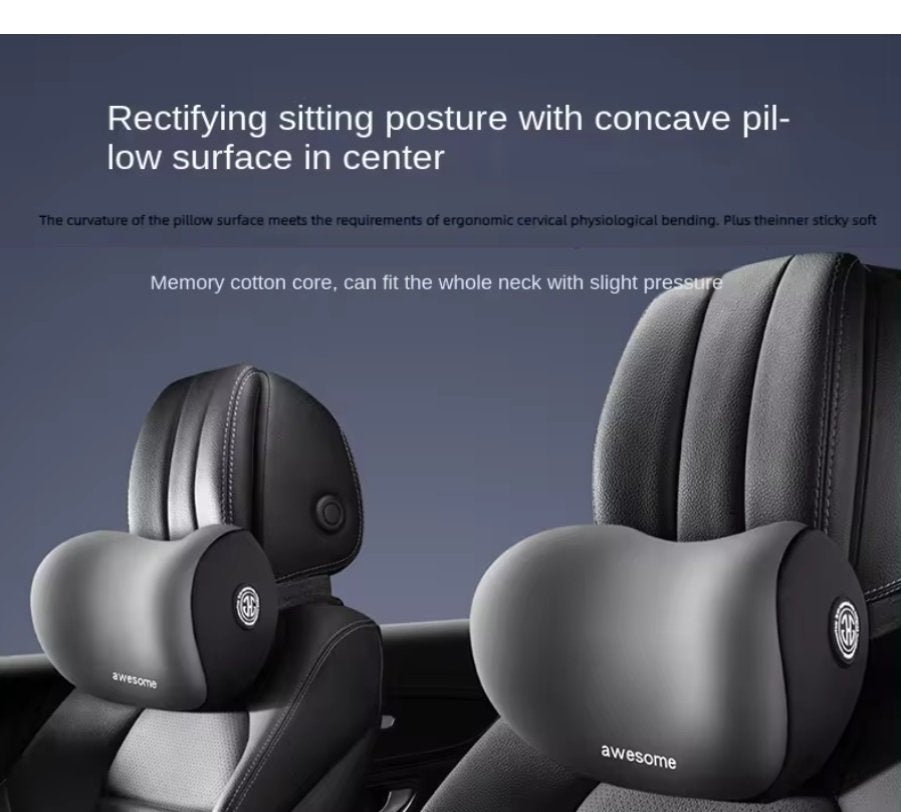 Back Support Pillow Car Seat Headrest Lumbar Cushion