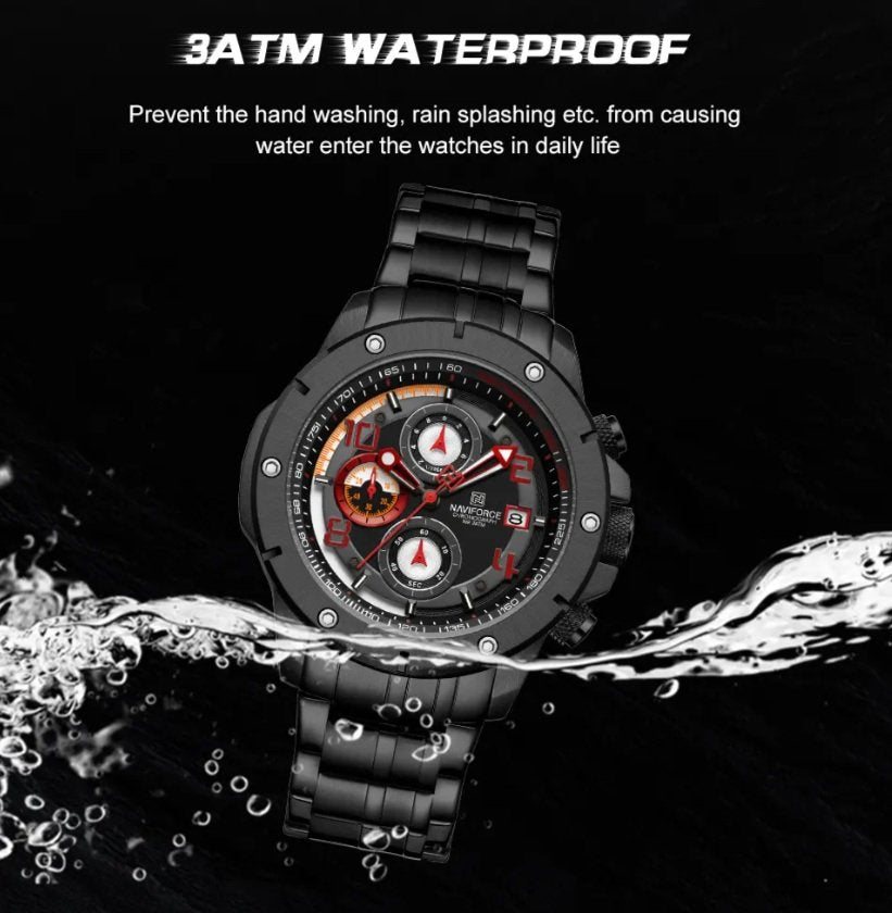 Brand New Stainless Steel Watch with Chronograph and Waterproof