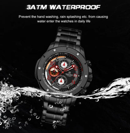 Brand New Stainless Steel Watch with Chronograph and Waterproof