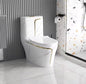 Luxury Toilet Marble Look with Gold Stripe