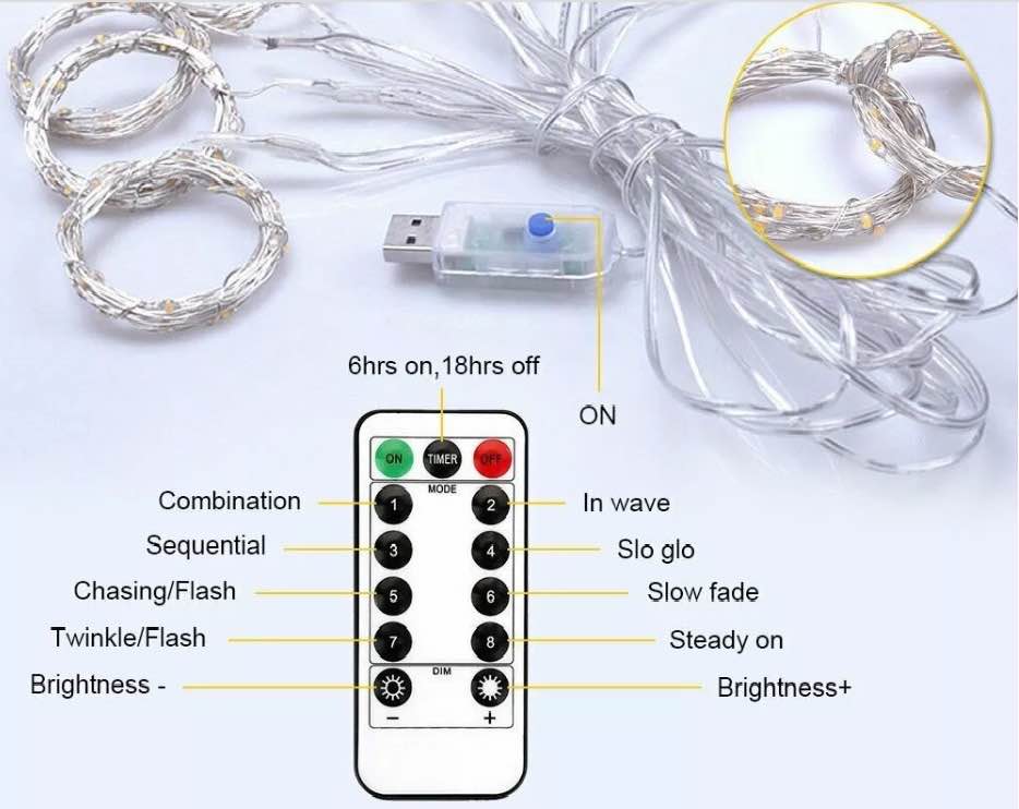 Decoration Lights for Christmas with Remote