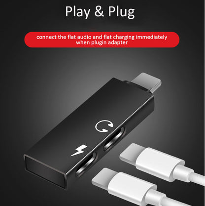 2 in 1 audio headphone adapter for dual lightning adapter