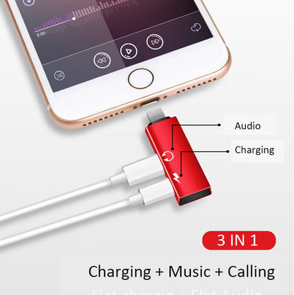 2 in 1 audio headphone adapter for dual lightning adapter