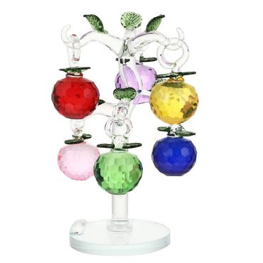 Artificial Crystal Tree Glass Apples Decor Crystal Ornament Fortune Tree Crystal