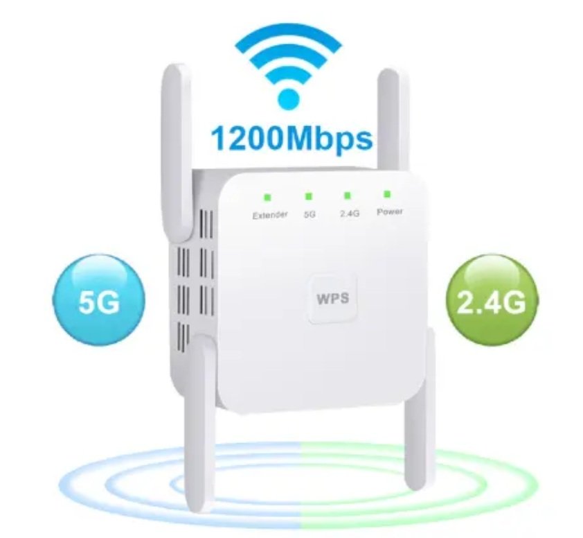 1300Mbps Dual Band Wireless WiFi Extender Repeater Router Range Signal Booster