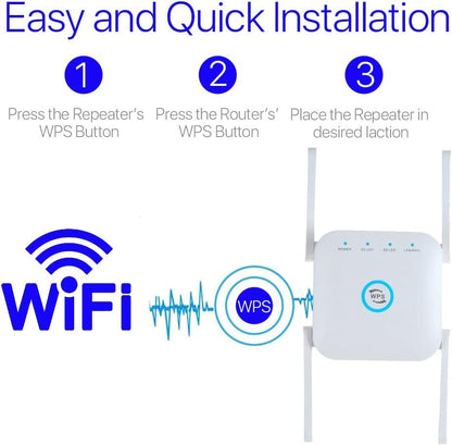 1300Mbps Dual Band Wireless WiFi Extender Repeater Router Range Signal Booster