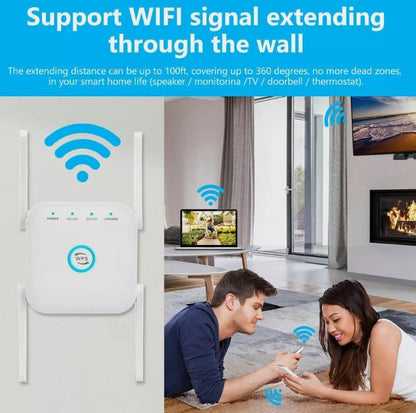 1300Mbps Dual Band Wireless WiFi Extender Repeater Router Range Signal Booster
