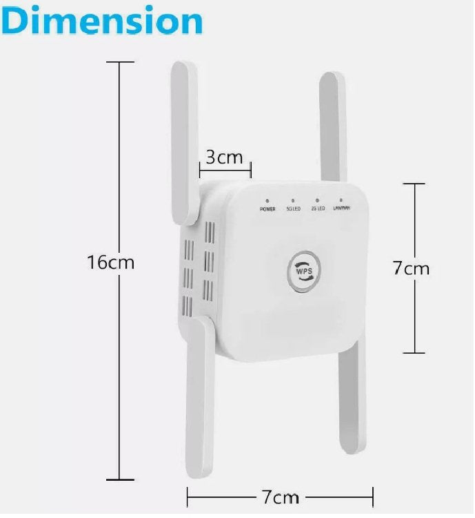 1300Mbps Dual Band Wireless WiFi Extender Repeater Router Range Signal Booster